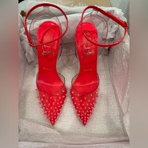 Christian Louboutin Pink Spiked Women's Heels